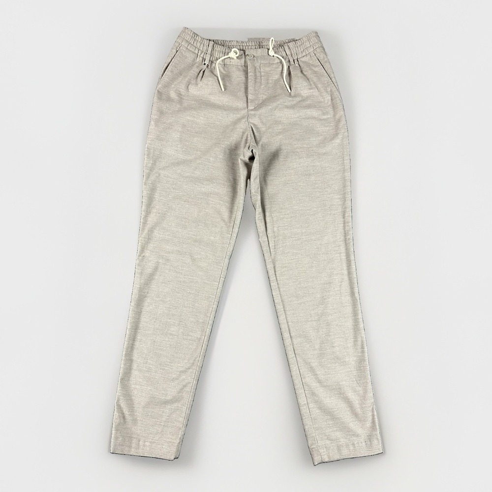 Boss Hugo Boss Men's Light Brown C-Perin Relaxed Fit Trousers 30R Oatmeal Beige